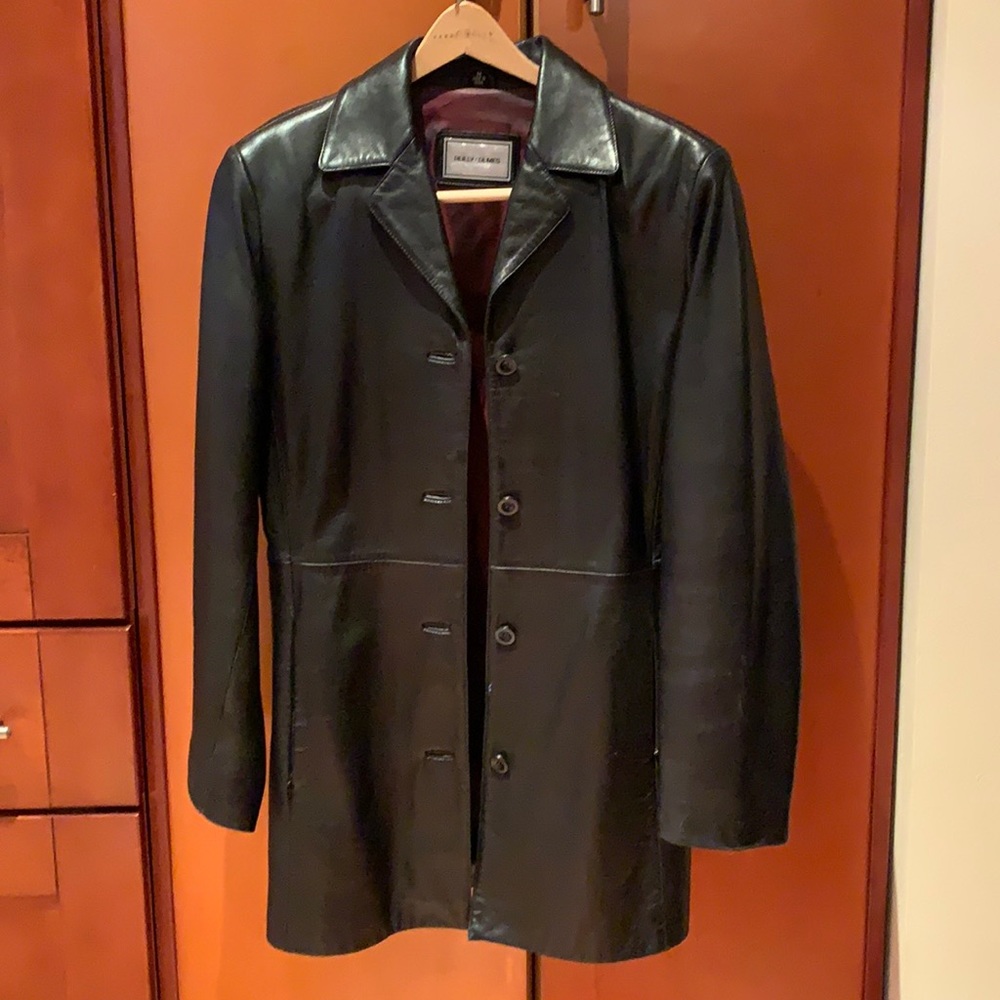 Black Leather Jacket by Reilly-Olmes. Med